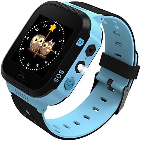 TDH Kids GPS Smartwatch,1.44 inch Touch Anti-lost Smart Watch for Children Girls Boys（Only Support T-Mobile） (Blue)