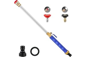 CARFKA 2025 Upgraded Jet Nozzle Power Washer for Garden Hose, 2-In-1 High Pressure Wand with 2 Different Nozzles and Quick Connectors，Hydro Nozzle High Pressure Washer Tools For Patio Car Pet Washing
