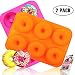 HEHALI Silicone Donut Pan, 2pcs Non-Stick Mold, Silicone Donut Mold for 6 Full-Size Donuts, Bagels and More primary