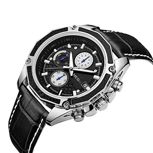 Megir mens analog quartz wrist watches fashion military…