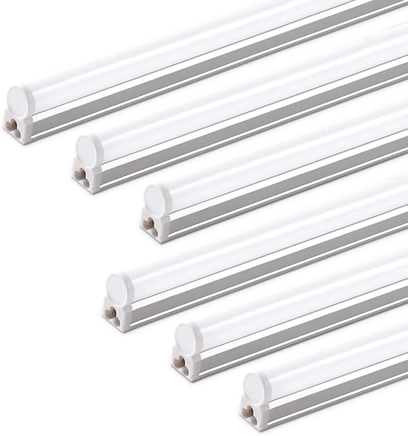 Barrina 4ft LED Batten Light 6 Pack T5 2200lm 6500K 20W Garage Lighting