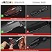 Jellas 4 in 1 Pocket Folding Knife with Leather Sheath and Sharpener, Tactical Knife with 7Cr17(440A) Serrated Blade, Idea Gift for Men, Camping, Hunting, Survival, Outdoor and EDC