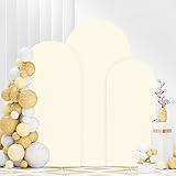 FANPROMS Ivory Wedding Arch Cover Set of 3 Arch