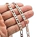Trendsmax Mens Chain Womens Flat Figaro Link Rose Gold Plated Necklace 6mm 20inch