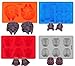 Star Wars Silicone Ice Cube Molds Trays Set of 8 by BestOffer | Candy Chocolate Baking Darth Vader Stormtrooper Han Solo Boba Fett Molds Yoda Tray Jello Soap Bath Bombs Candles Mold with Tongs