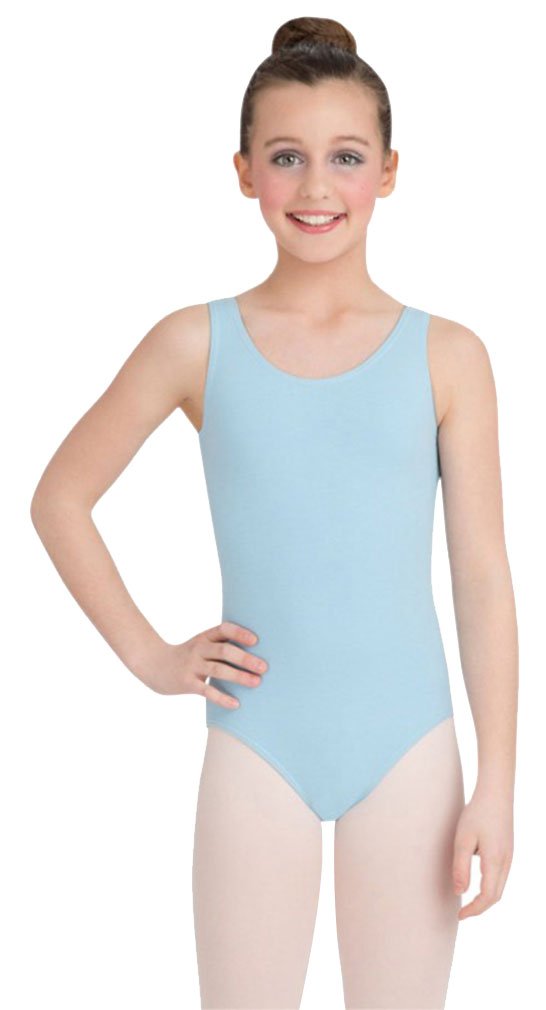 Photo 1 of Capezio girls Classic High-neck Tank athletic leotards, Light Blue, 12 14 US