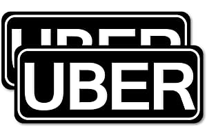 PICASSOSKY Delivery Vehicle Car Magnet,Black Delivery Driver Magnetic Signs Delivery Carrier Magnets (13.4"×5.5")