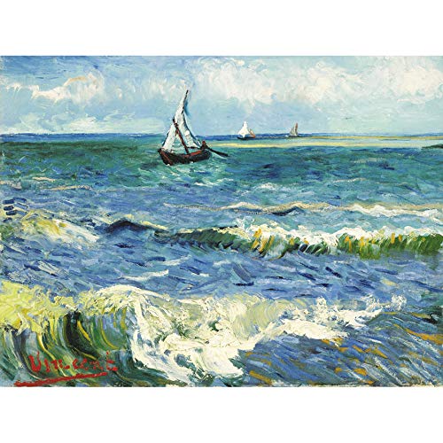 Vincent Van Gogh Zeegezicht Bij Les Saintes Maries De La Mer Art Print Canvas Premium Wall Decor Poster Mural