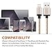 Xcords iPhone Charger 3Pack 6FT Nylon Braided Lightning Cable Charging Cord for iPhone X 8 8Plus 7 7Plus 6s 6sPlus 6 6Plus SE 5 5s 5c iPad iPod & More (Gold)
