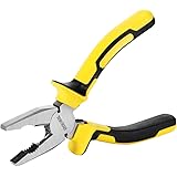 DOWELL Lineman's Pliers Combination Pliers 8 Inch Pliers with Cutter Nickel Chromium Steel Construction with Professional Han