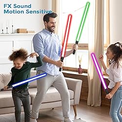 Light Up Sabers, 2 in 1 Dual Saber with Fx Sound