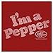 Tee Luv Men's Dr Pepper T-Shirt - Faded I'm A Pepper Logo Shirt (Crimson Heather) (XL)