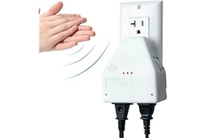 FOEDOY Clap Sound Activated Switches, Clapper Sound Activated On/Off Light Switch, Clapping Sound Sensor, 110 Volts Voice Light Clapper Control Switch Wireless Wall for Bedroom Kitchen Appliances (1 Pc)