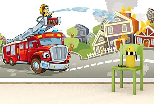 Vlies Xxl Poster Fototapete Tapete Kinder Feuerwehr Material Decor Selbstklebend Grosse 100 X 50 Cm Amazon De Kuche Haushalt
