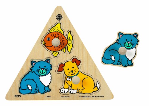 Small World Toys Ryan's Room Wooden Puzzle  - Triangle Shaped Pets