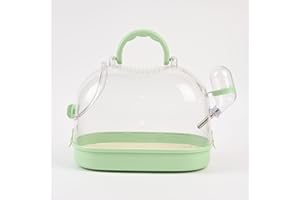 QIXNJALG Small Animal Carrier Cage with Water Bottle, Portable Hamster Travel Carrier Carry Case for Small Pets, Gerbils, Mic