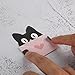 Eagle Cute Cartoon Envelope Sticky Notes, Self-Adhesive, Fold-able, for Private Messaging, Memo Pad, 2-Pack, 50 Sheets in Total (Cat)