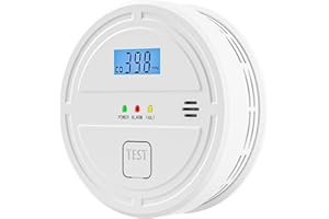 SOEWOLIT Smoke and Carbon Monoxide Detector Battery Operated,2-in-1 Smoke Carbon Monoxide Detector,Digital Display,Smoke Alarm for Home,Kitchen