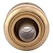 SharkBite 3/8 inch Coupling, Push to Connect Brass Plumbing Fitting, PEX Pipe, Copper, CPVC, PE-RT, HDPE, U006LFA