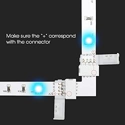 LightingWill 10Pack L Shap 4-Pin RGB LED Light