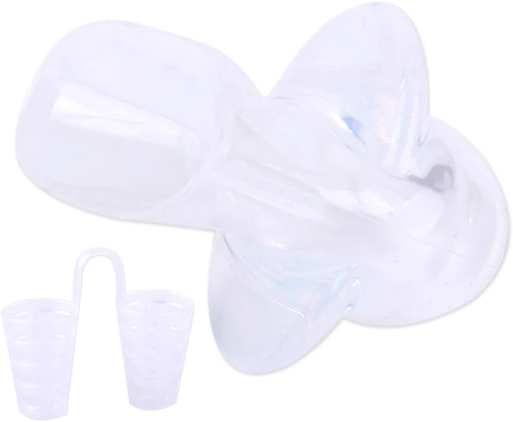 Anti Snoring Device and Solution - Stop Snore Tongue Sleep Aid Device with 2 Different Size Nose Vents Soft Medical Silicone,Comfortable, Instant Snore Relief - Included 1 Travel Case