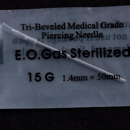 ALINCAS (TM) 10 Pack x 1.4mm 15g High Quality Sterile Body Hoop Ear Nose Piercing Needle Blade Tool