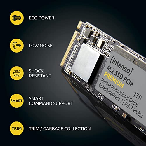 500GB M.2 SSD PCIe Premium, bis zu 2100 MB/s, Festkörper-Laufwerk (PCI Express Gen.3x4 NVMe 1.3, Solid State Drive)