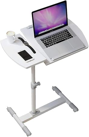 Axdwfd Side Table Adjustable Laptop Stand Desk For Laptop Tray Table With Mouse Board Portable Computer Desk White Amazon Co Uk Kitchen Home