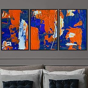 signwin 3 Piece Framed Canvas Wall Art Abstract...