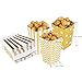 NUOLUX Popcorn Boxes Cardboard Candy Container 50pcs Gold Color