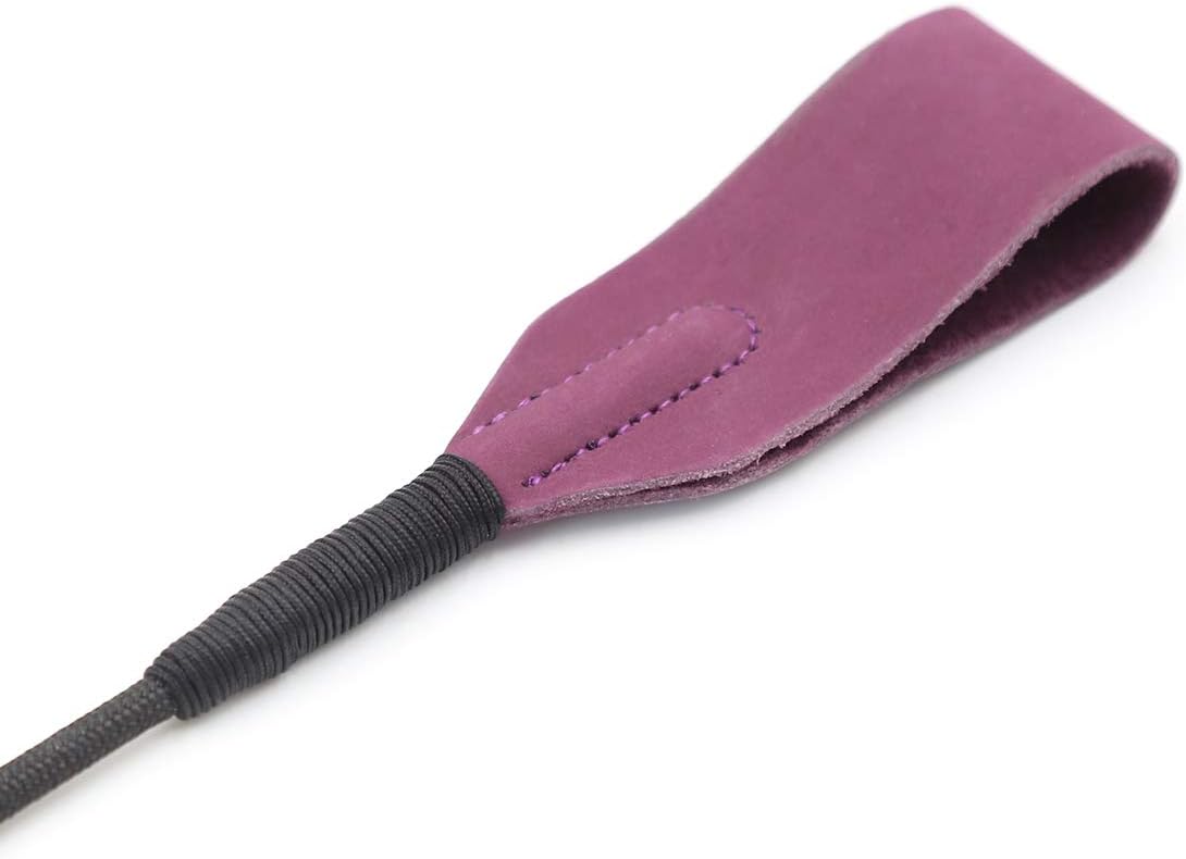 18" Real Riding Crop Purple with Genuine Leather Top | Premium Quality Crops: Sports & Outdoors
