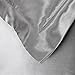 uxcell Silver Gray Satin Silk Duvet Cover Bedding Set Cushion Cover Pillow cases Set,Silk Sheet,Queen Size