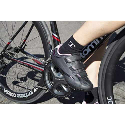 tommaso pista women's road bike cycling spin shoe dual cleat compatibility