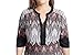 Chicwe Women's Plus Size Printed Zipped V Neck Border Dress - Knee Length Casual and Work Dress 18