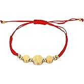 14K Gold Filled San Benito Bracelet For Women And Men, Saint Benedict Medal Bracelet Adjustable String Bracelets Religious, Pulseras De San Benito, Rosario De San Benito