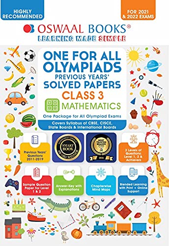 One for All Olympiad Previous Years Solved Papers, Class-3 Mathematics Book (For 2022 Exam) One for All Olympiad Previous Years Solved Papers, Class-3 Mathematics Book (For 2022 Exam)