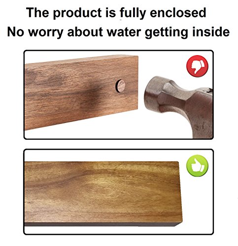 Walnut wood magnetic knife strip. Replace knife block with this magnetic knife holder. Great for organizing kitchen knives and metal tools. Magnetic strip comes in giftbox. Premium Present brand. 17in - Thumbnail 4