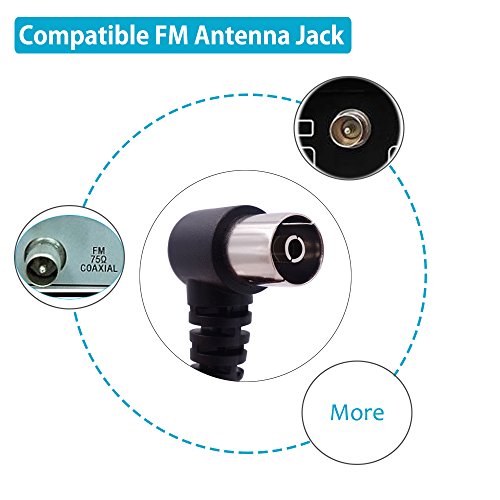 Fancasee FM Antenna 75 Ohm F Type Female Plug Jack Connector Adapter