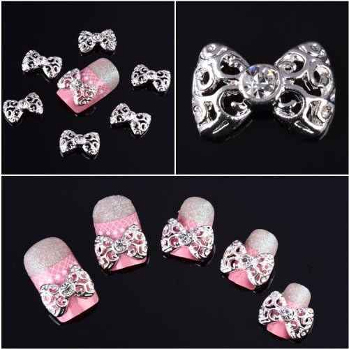 Nail World365 100x 3d Black Metal Rhinestones Nail Art DIY Decorations (4)