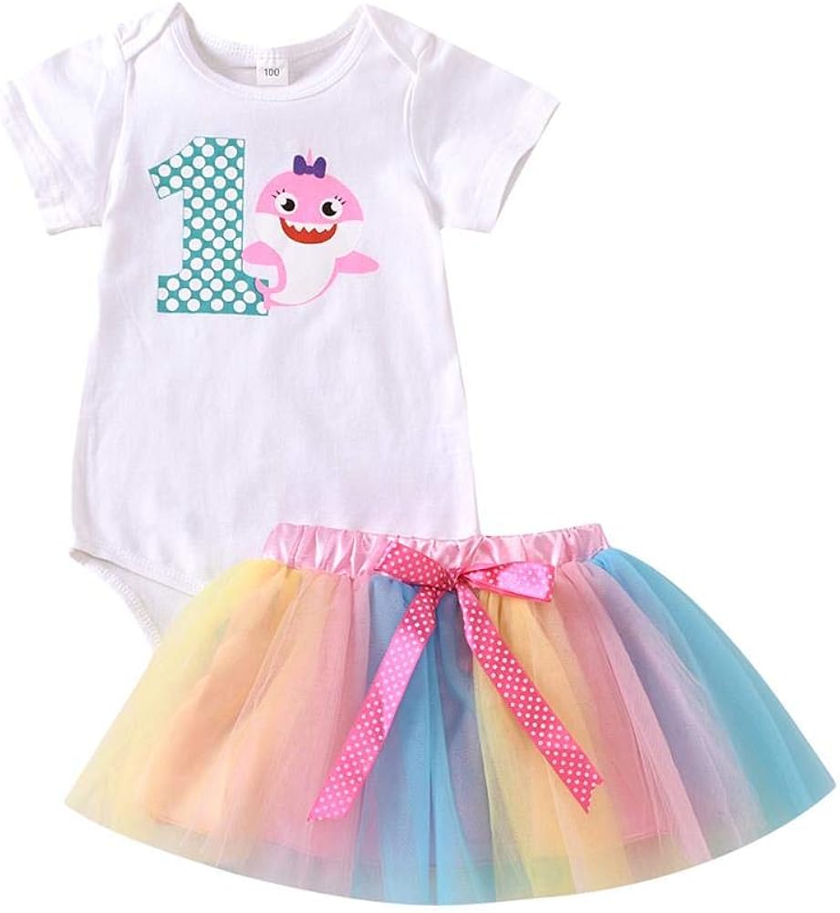baby shark 1st birthday dress