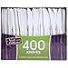 Nicole Home Collection Disposable Plastic Knives, 400 Count, White