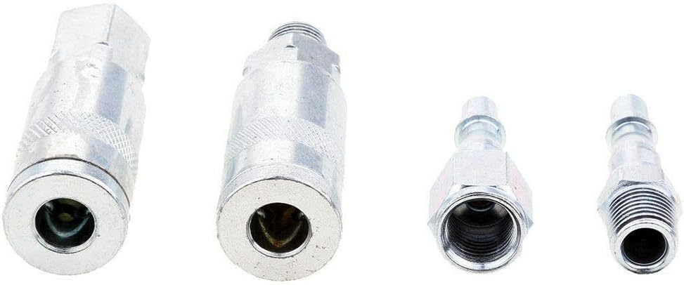 Air Hose Fitting SUPERTOOL 1/4" Airline Connectors BSP Quick Release Male Female Air Coupler Hose Tail for Compressor Tools (Pack of 4) - Image 5