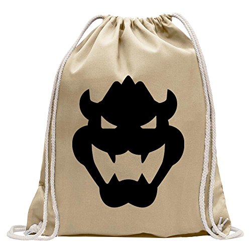 Kiwistar Bowser Kopf Turnbeutel Fun Rucksack Sport Beutel Gymsack Baumwolle Mit Ziehgurt Turnbeutel Com Koffer Rucksacke Taschen