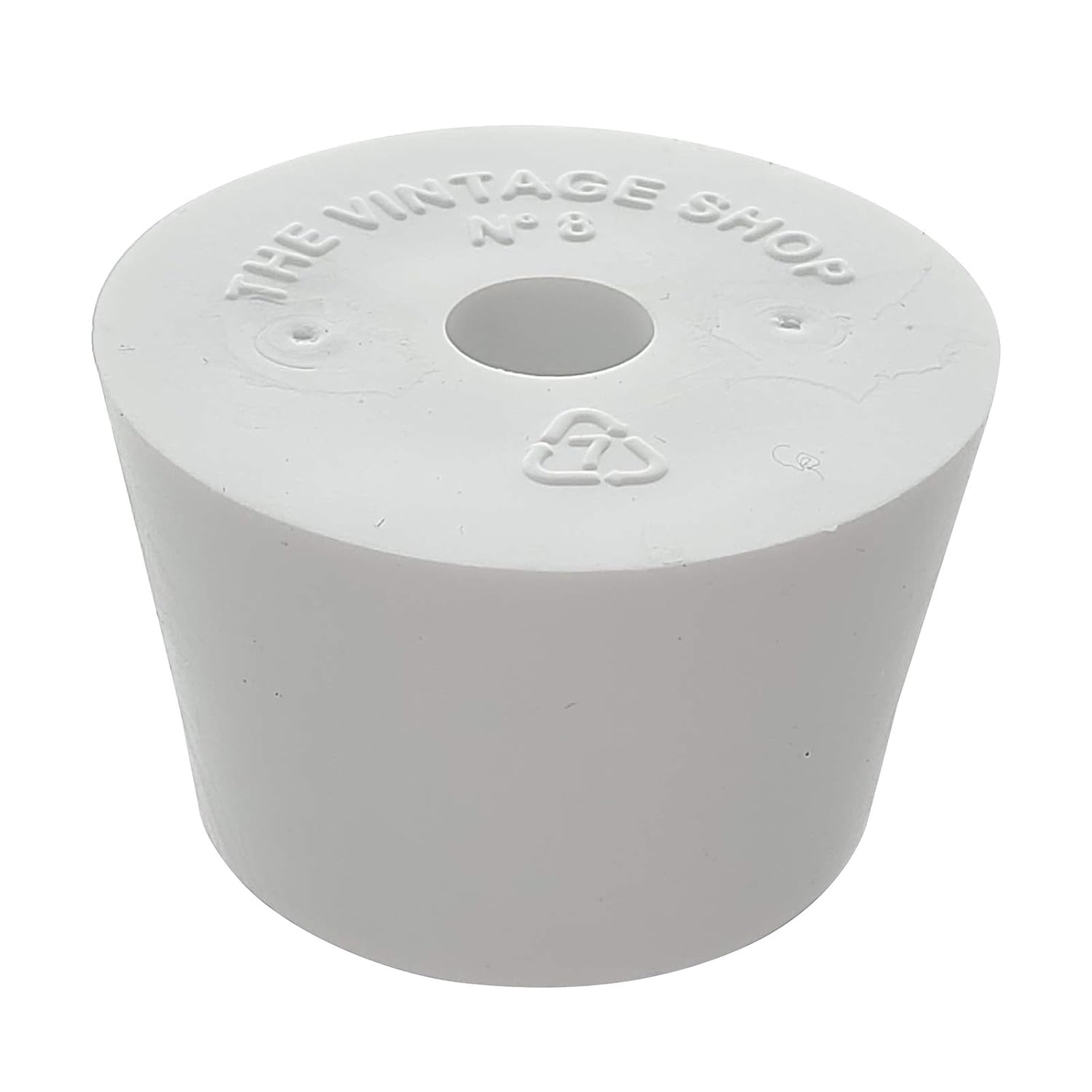FE455 Rubber Stopper- Size 8- Drilled