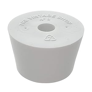FE455 Rubber Stopper- Size 8- Drilled