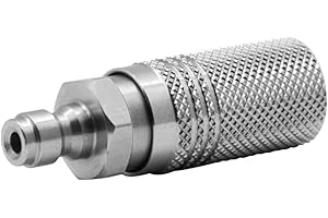 HMKUGO Paintball PCP Female Thread Stainless Steel Coupler HPA CO2 Air Tank Refill Connector Quick Disconnect Quick Release Adapter Fitting