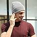 Enjoybot Bluetooth Beanie Wireless Knit Winter Hats Cap with Built-in Stereo Speakers and Microphone for Outdoor Sports Gray