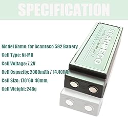 [2 Pack] 2000mAh Scanreco 592 7.2V RSC7220 13445