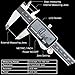 Stainless Steel Digital Vernier Caliper, Electronic Ruler Measuring Tool 0-6 Inch/150 mm, Inch/Metric/Fractions Conversion with Extra Large LCD Screen