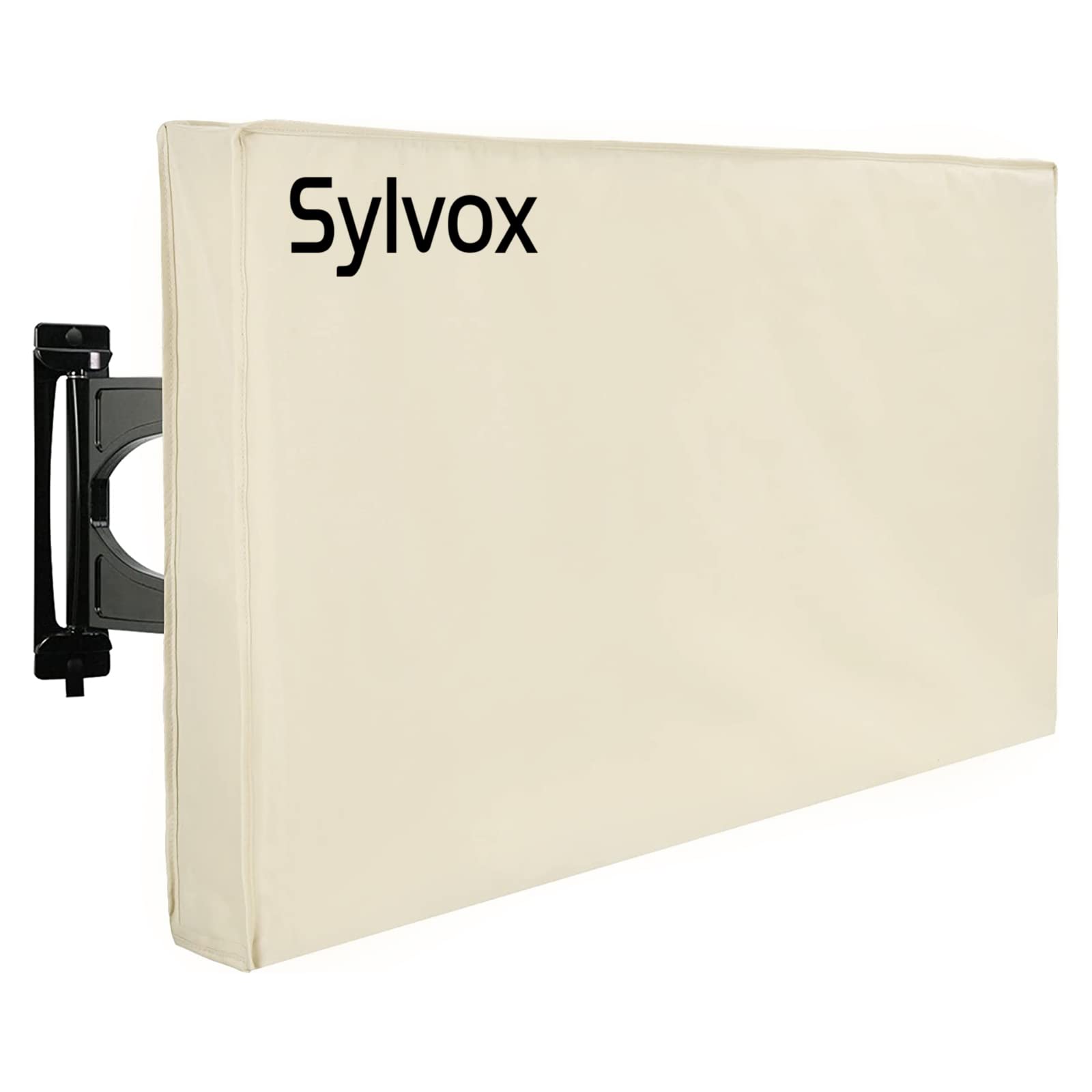 SYLVOX Outdoor TV Cover for 70-75 inch TVs with Fully Bottom Cover, Waterproof Weatherproof Dustproof Television Screen Protectors with Remote Control Pocket, Perfect for Outside TV Protection